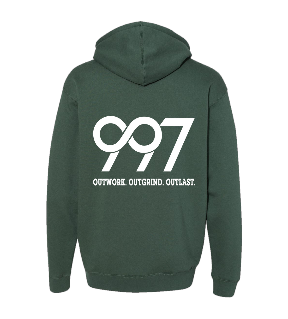 997 “Outwork. Outgrind. Outlast.” Motivational Hoodie