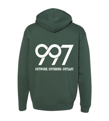 997 “Outwork. Outgrind. Outlast.” Motivational Hoodie