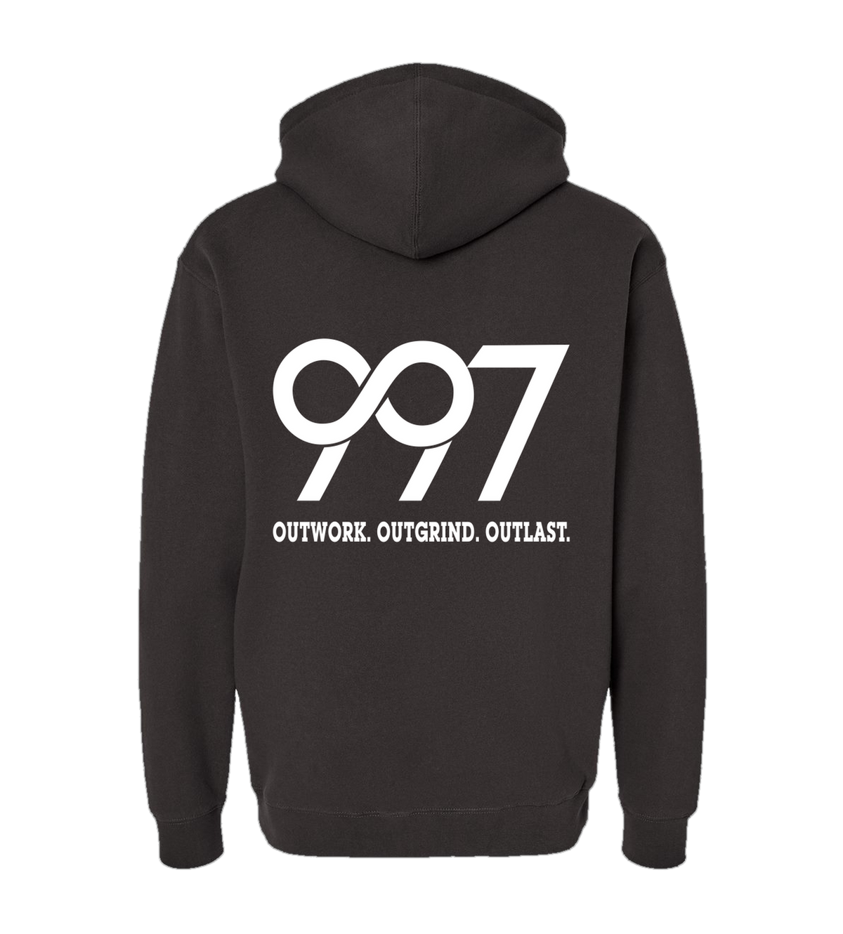 997 “Outwork. Outgrind. Outlast.” Motivational Hoodie