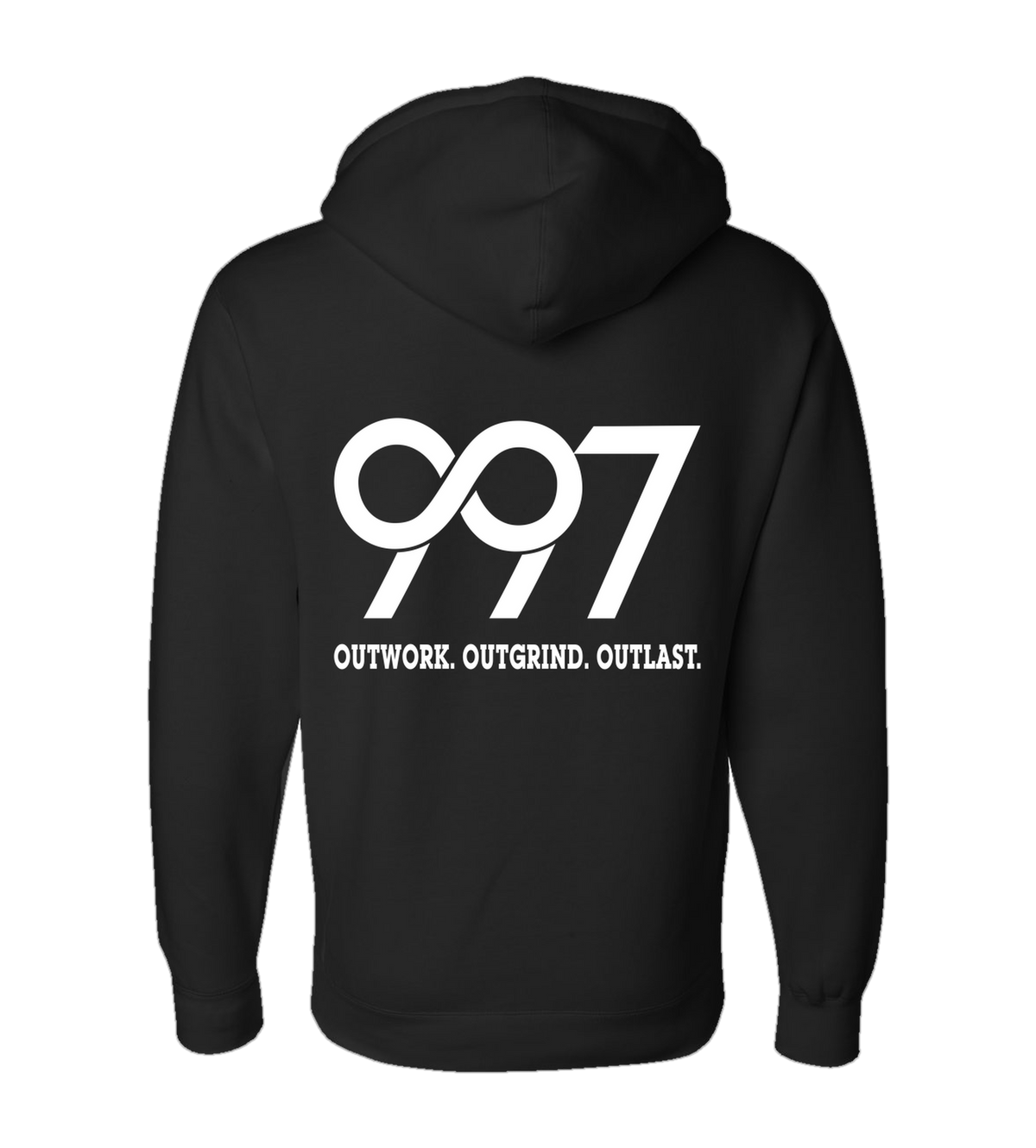 997 “Outwork. Outgrind. Outlast.” Motivational Hoodie