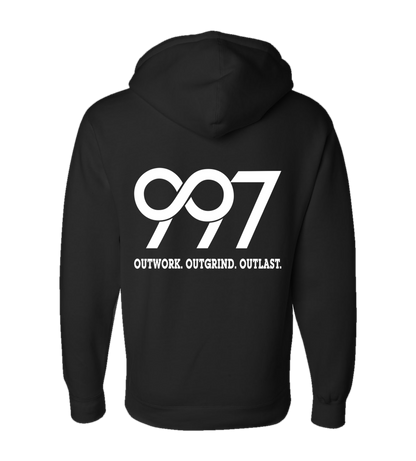 997 “Outwork. Outgrind. Outlast.” Motivational Hoodie