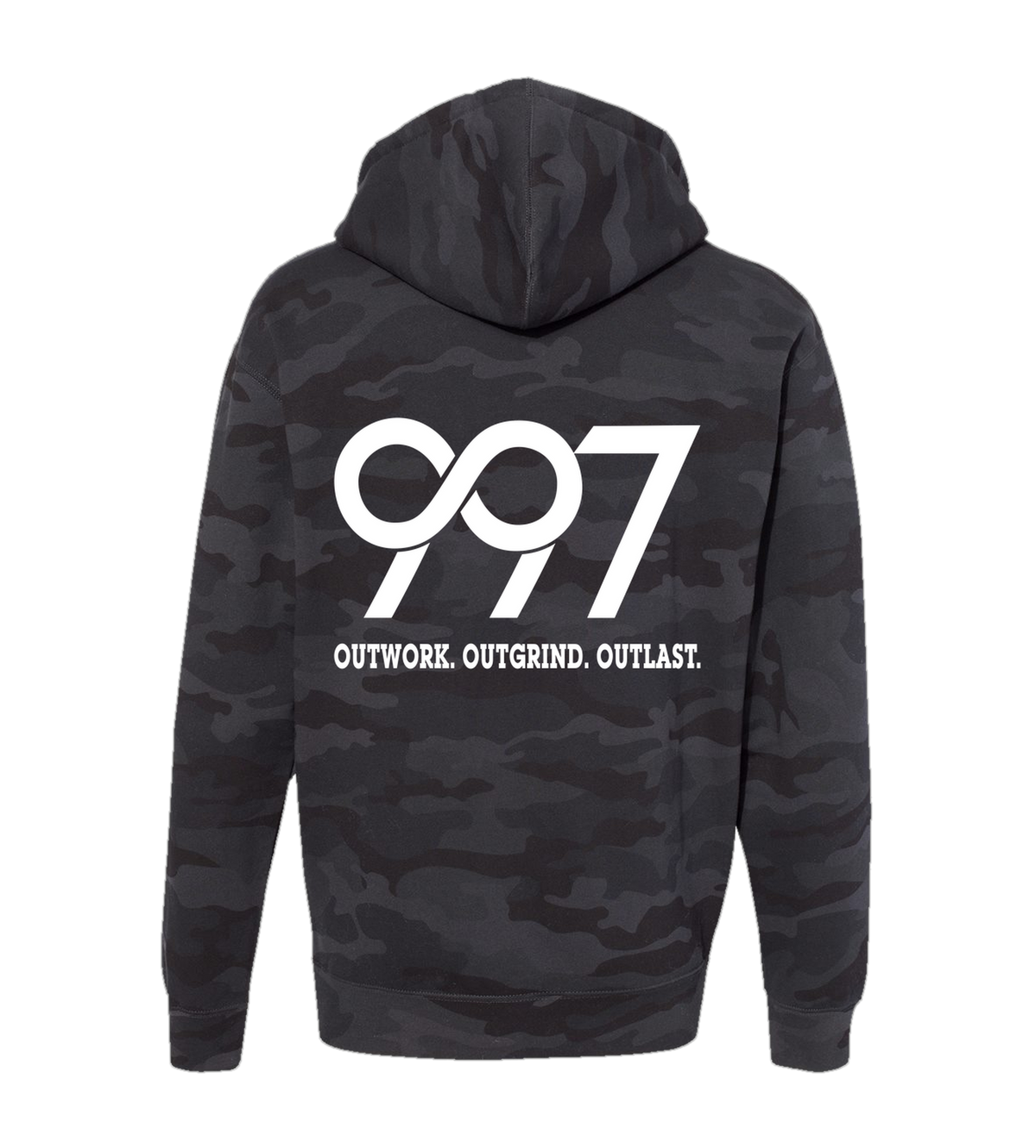 997 “Outwork. Outgrind. Outlast.” Motivational Hoodie