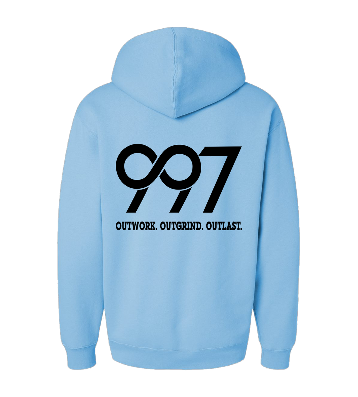 997 “Outwork. Outgrind. Outlast.” Motivational Hoodie