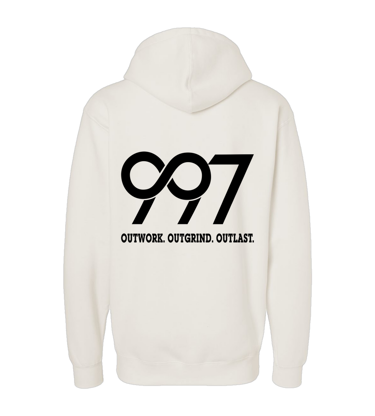 997 “Outwork. Outgrind. Outlast.” Motivational Hoodie