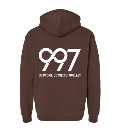 997 “Outwork. Outgrind. Outlast.” Motivational Hoodie