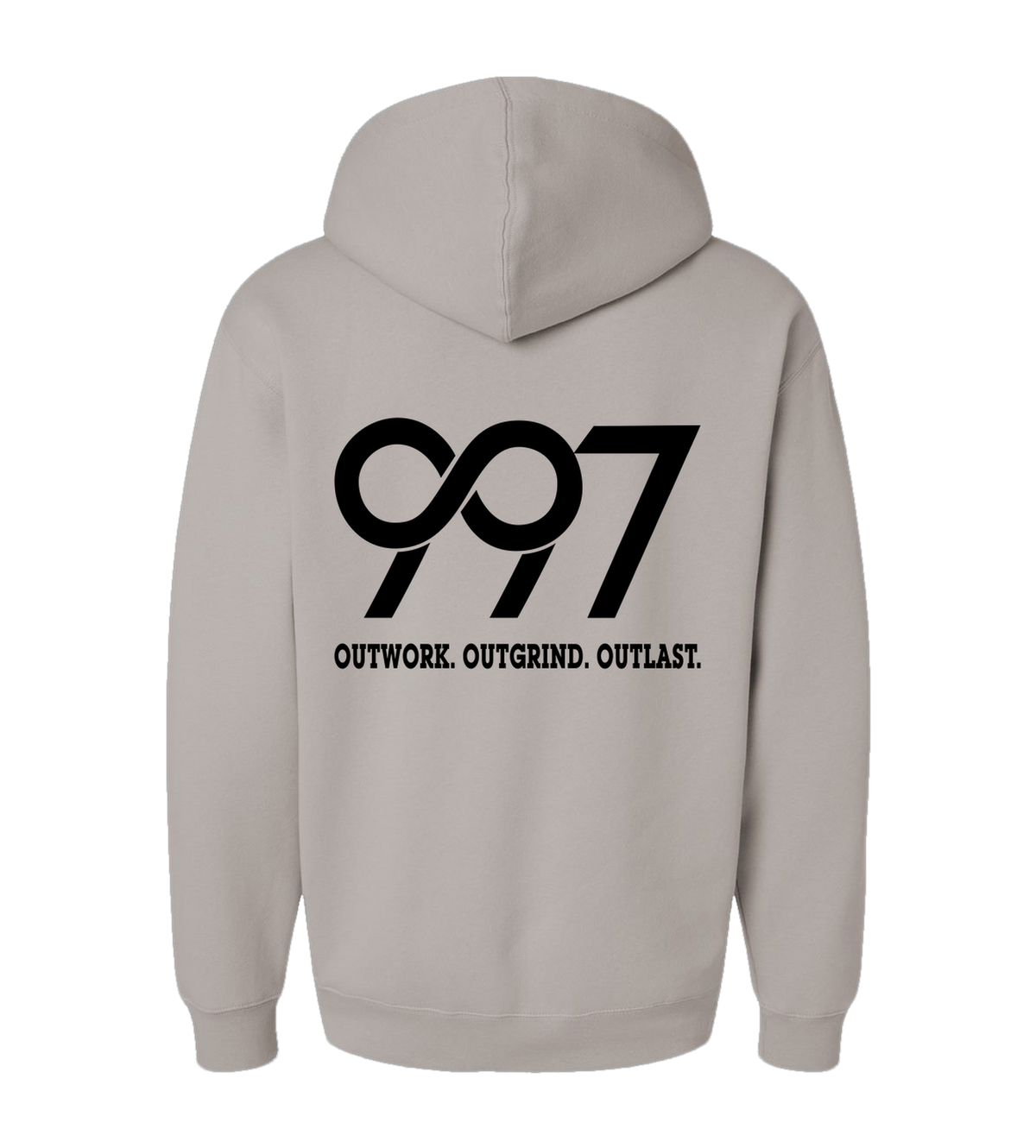 997 “Outwork. Outgrind. Outlast.” Motivational Hoodie