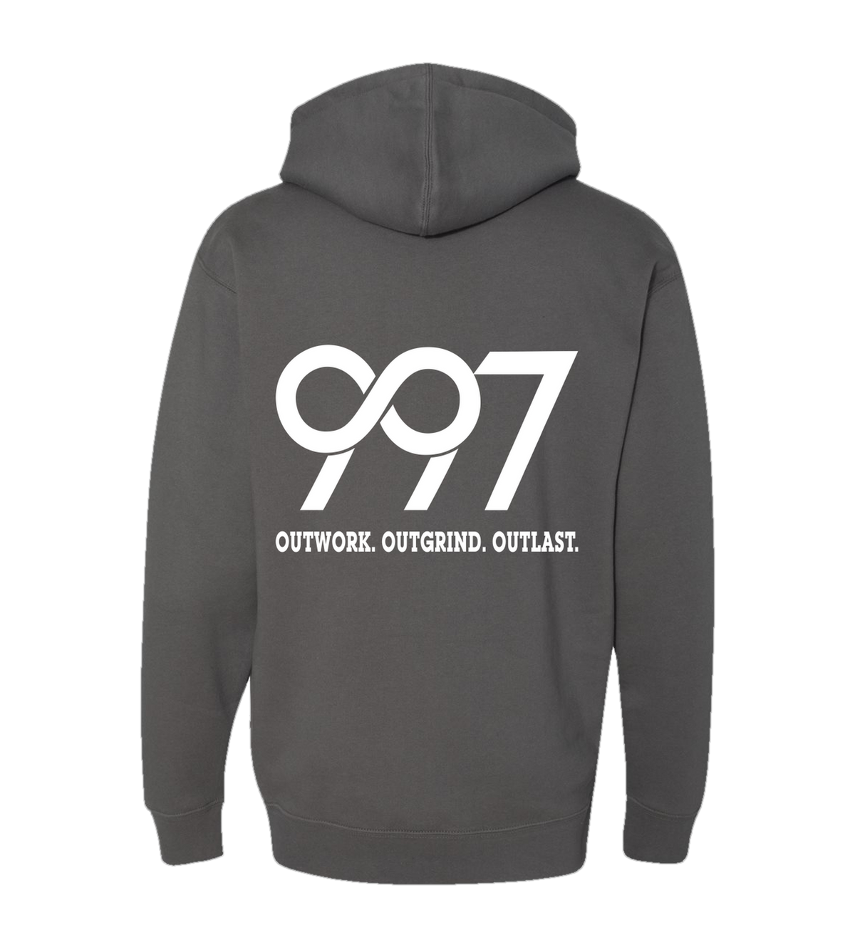 997 “Outwork. Outgrind. Outlast.” Motivational Hoodie