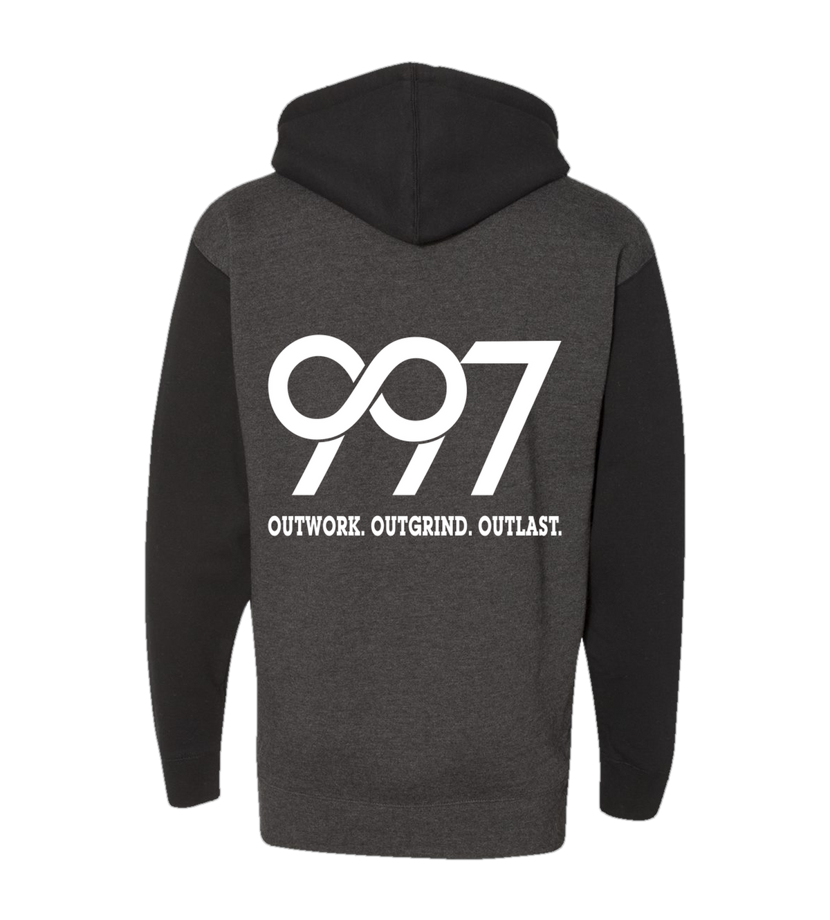 997 “Outwork. Outgrind. Outlast.” Motivational Hoodie