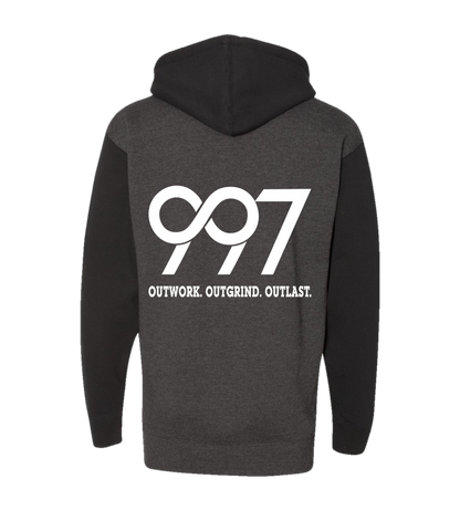 997 “Outwork. Outgrind. Outlast.” Motivational Hoodie