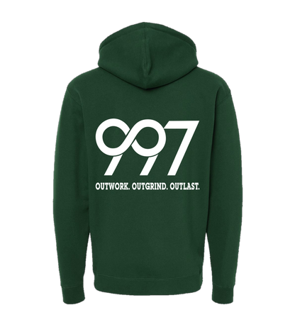 997 “Outwork. Outgrind. Outlast.” Motivational Hoodie