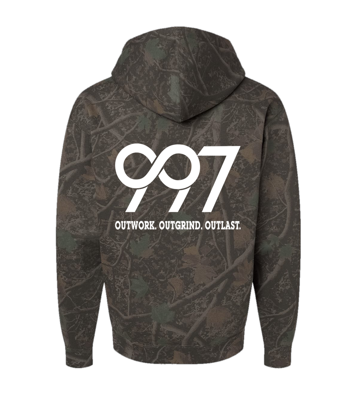 997 “Outwork. Outgrind. Outlast.” Motivational Hoodie