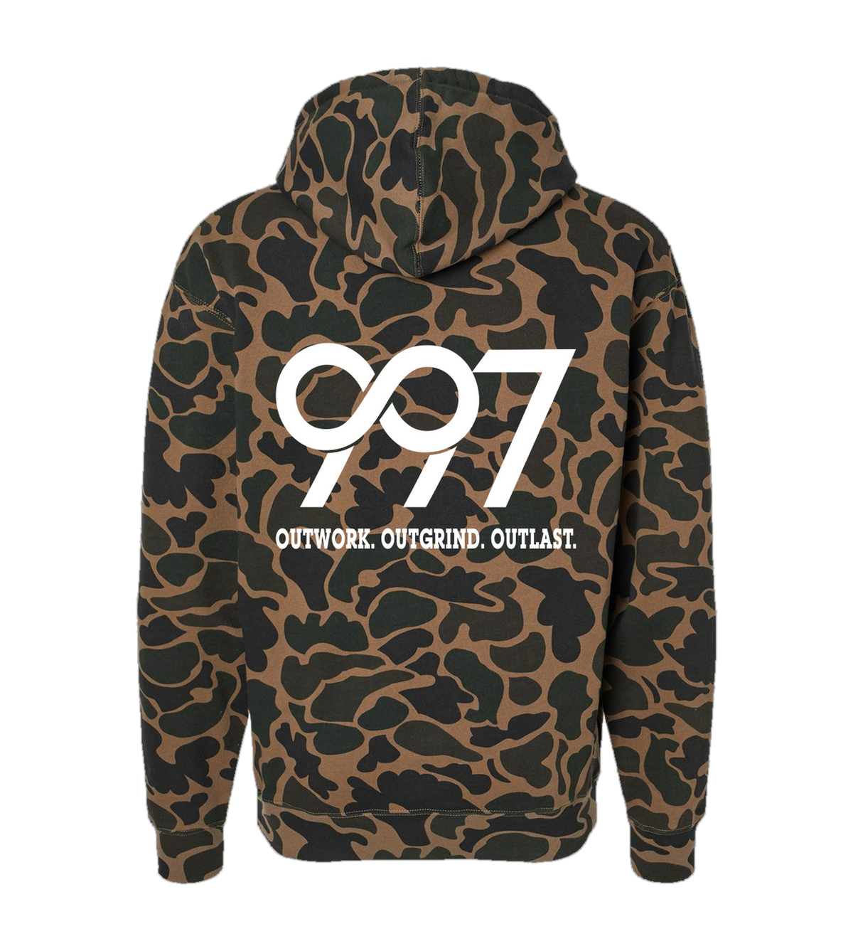 997 “Outwork. Outgrind. Outlast.” Motivational Hoodie