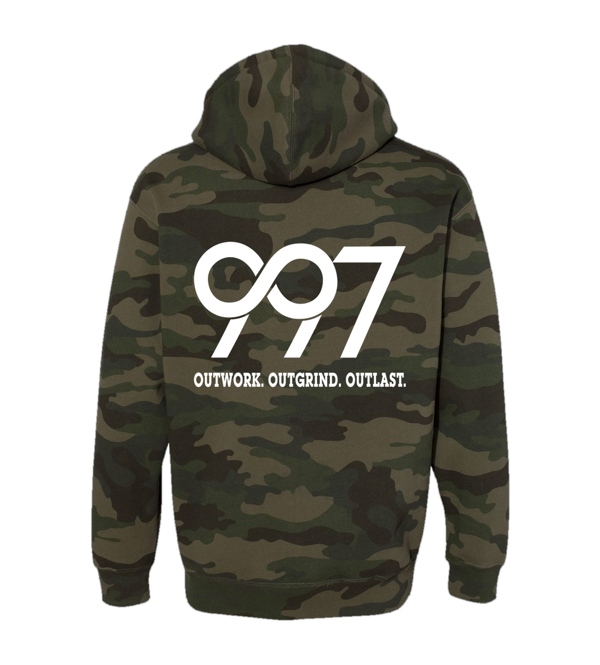997 “Outwork. Outgrind. Outlast.” Motivational Hoodie