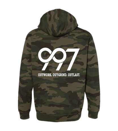 997 “Outwork. Outgrind. Outlast.” Motivational Hoodie