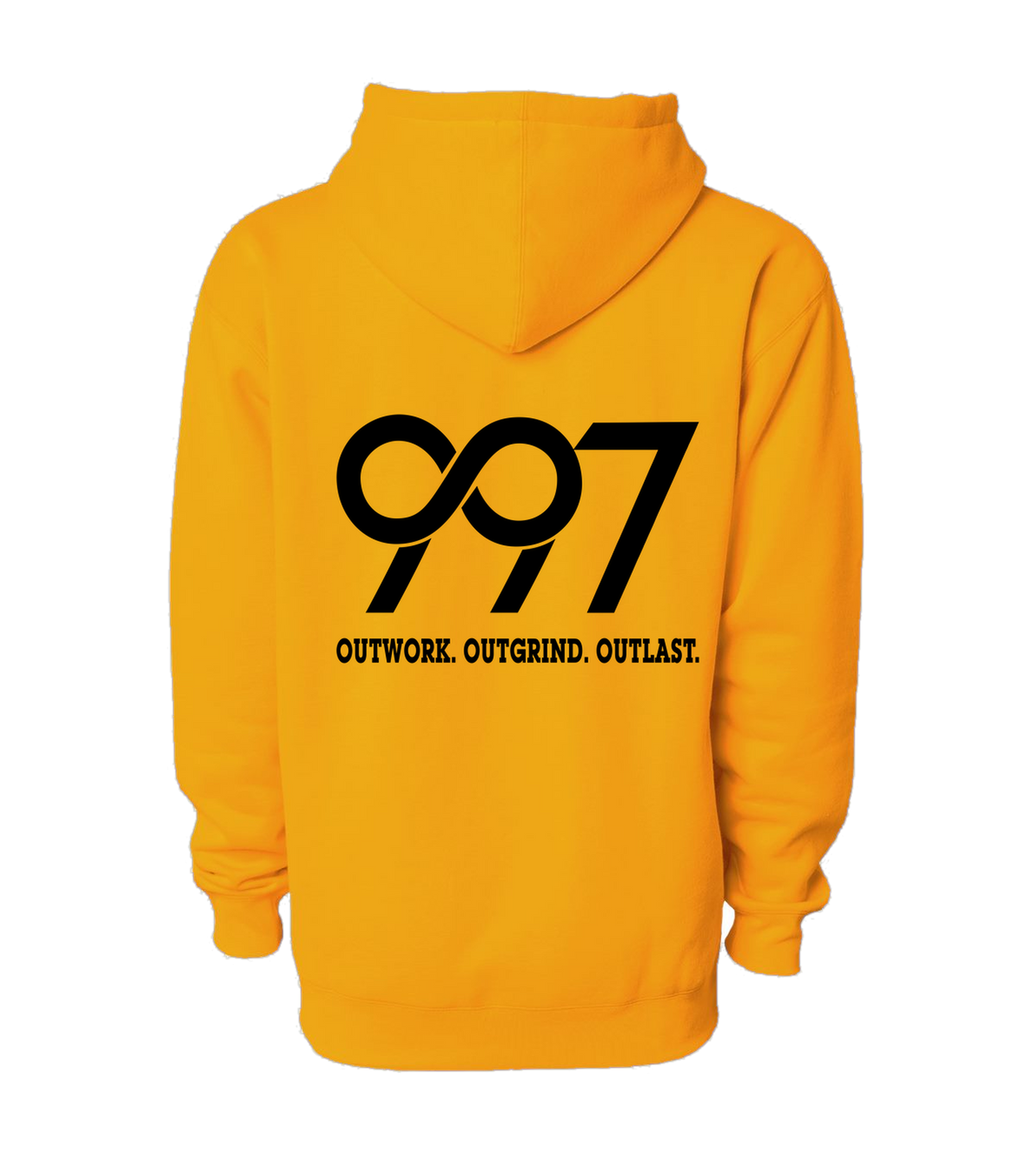 997 “Outwork. Outgrind. Outlast.” Motivational Hoodie