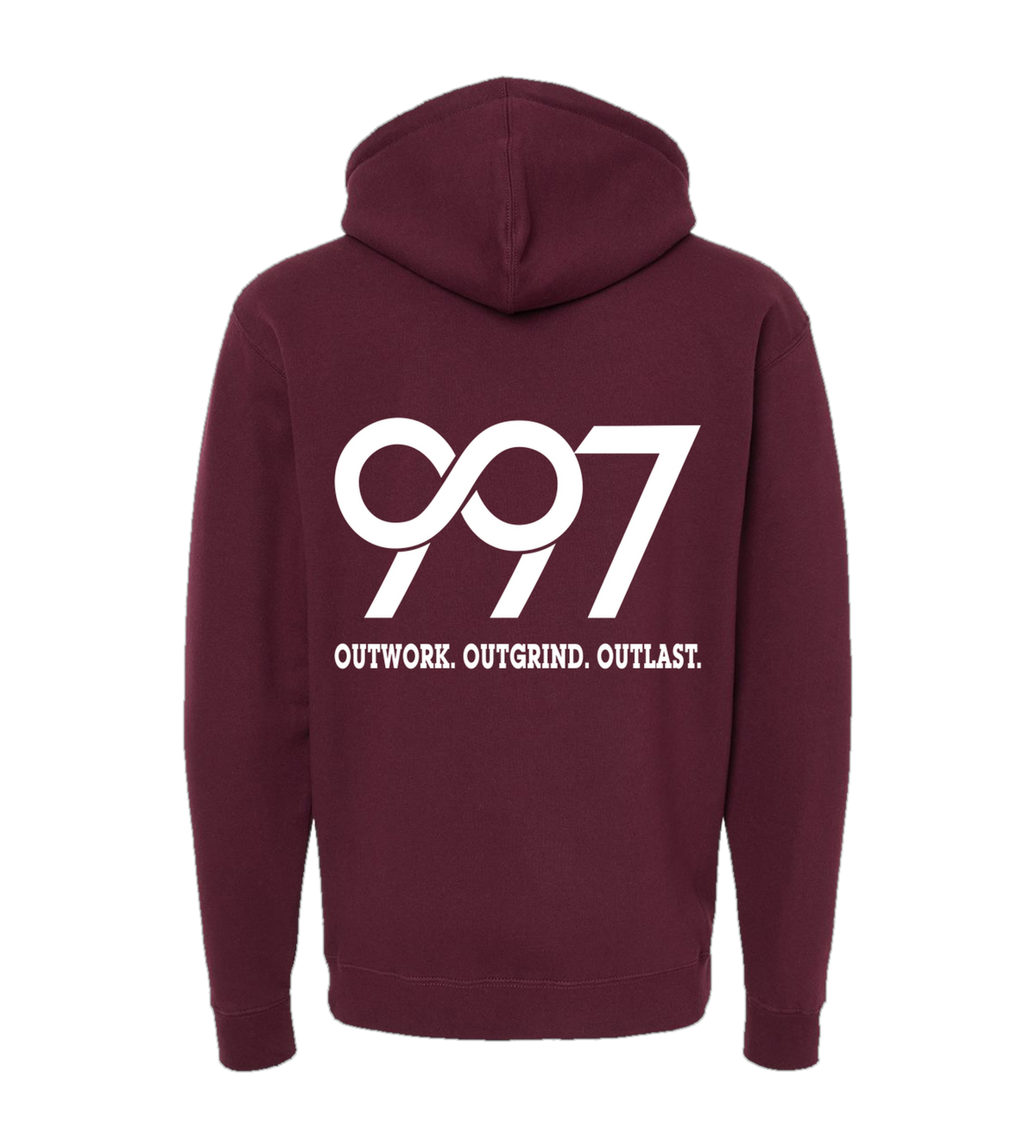 997 “Outwork. Outgrind. Outlast.” Motivational Hoodie