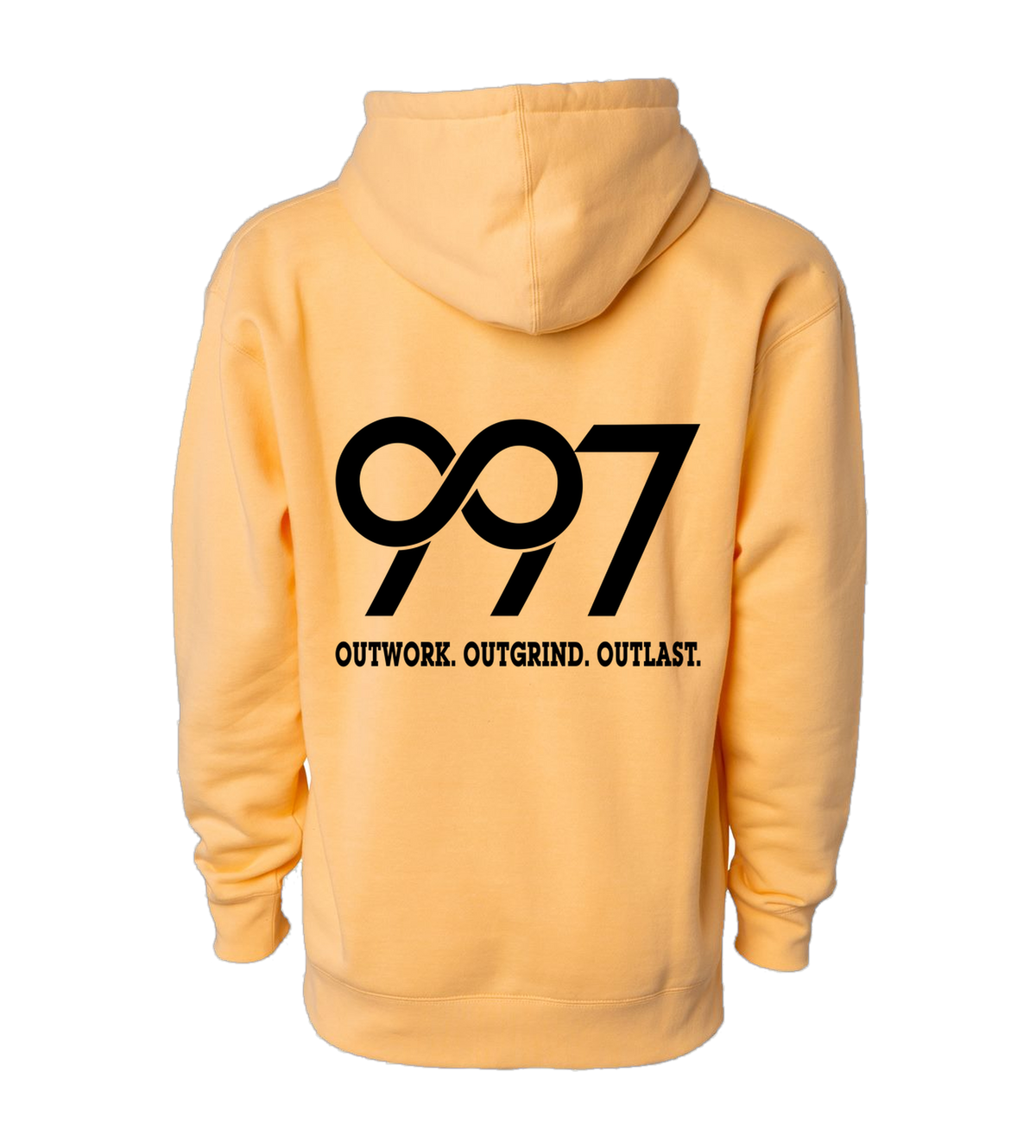 997 “Outwork. Outgrind. Outlast.” Motivational Hoodie