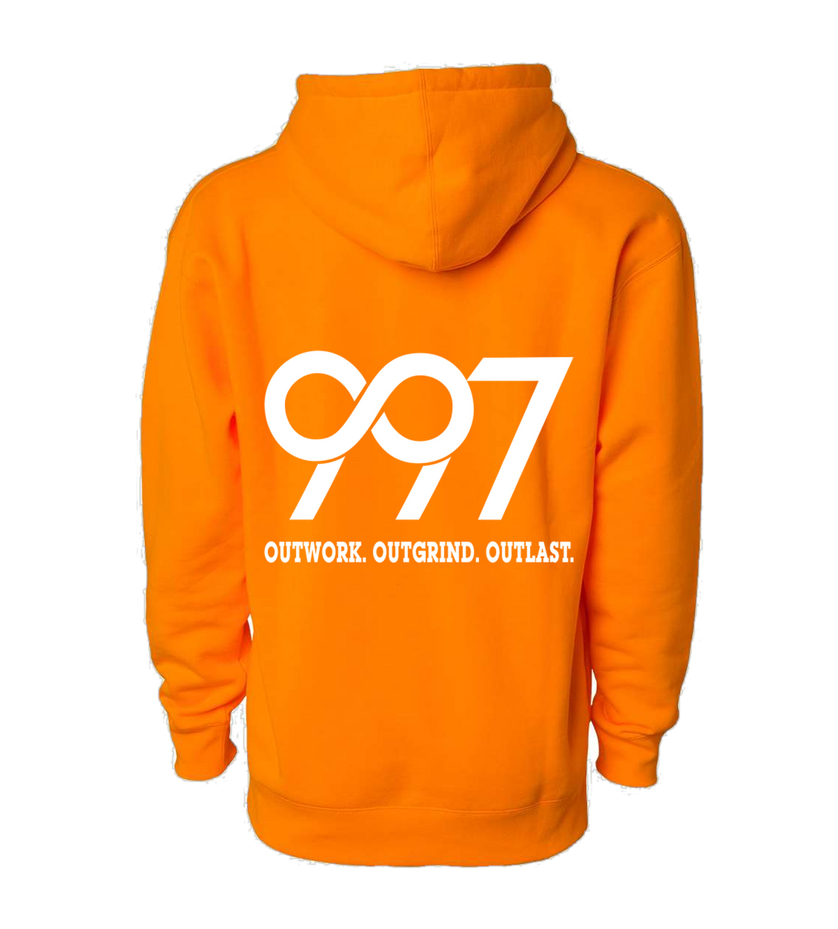 997 “Outwork. Outgrind. Outlast.” Motivational Hoodie