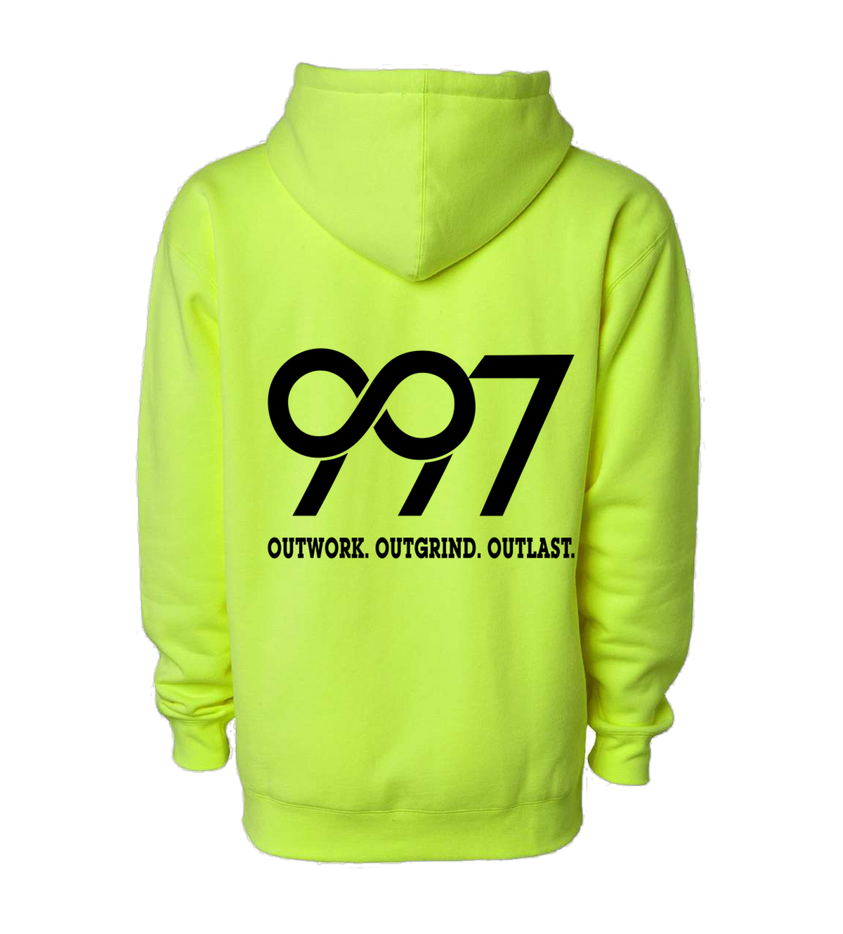 997 “Outwork. Outgrind. Outlast.” Motivational Hoodie