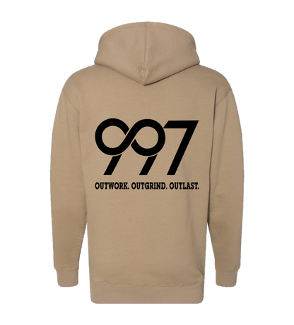 997 “Outwork. Outgrind. Outlast.” Motivational Hoodie