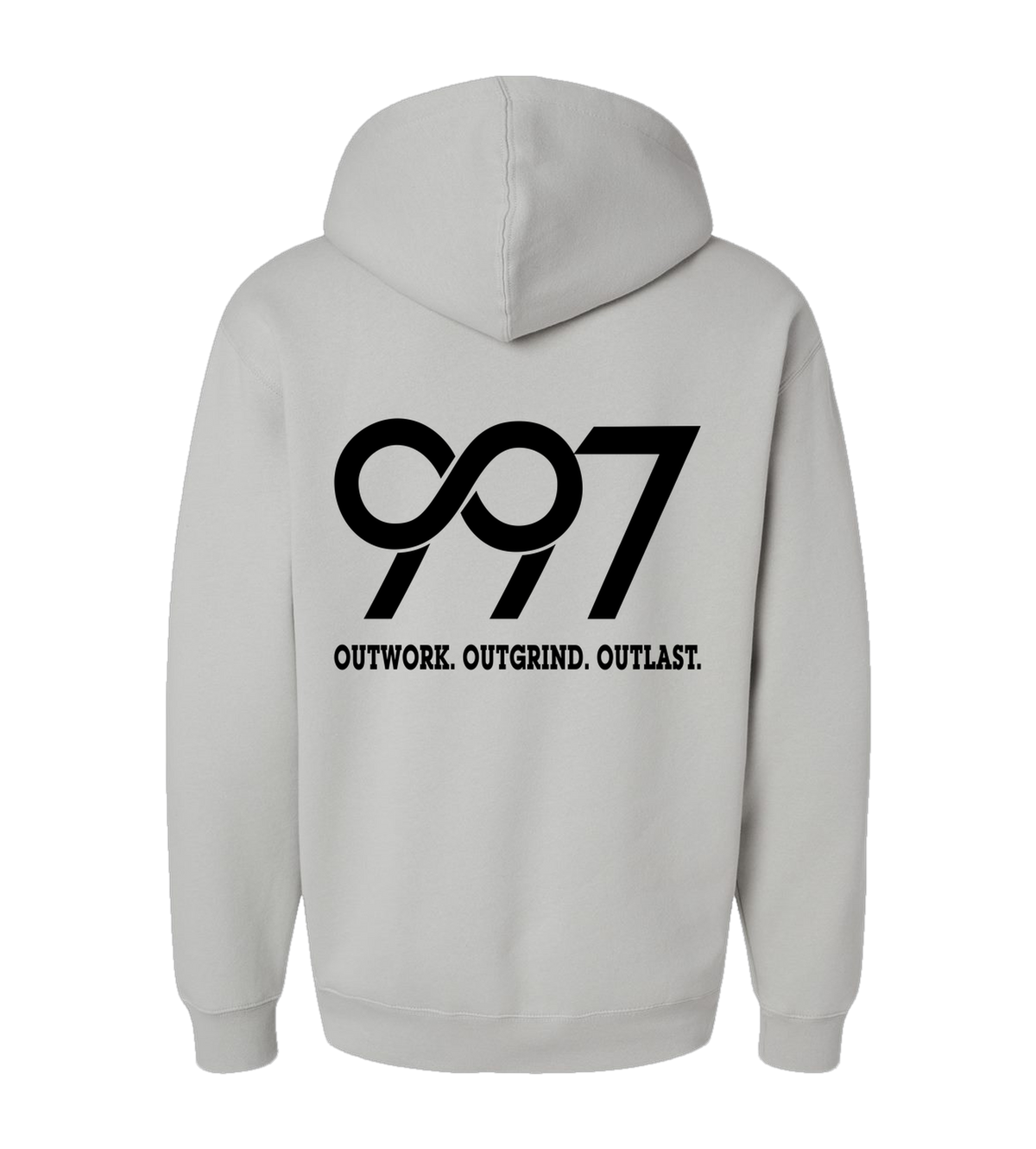 997 “Outwork. Outgrind. Outlast.” Motivational Hoodie