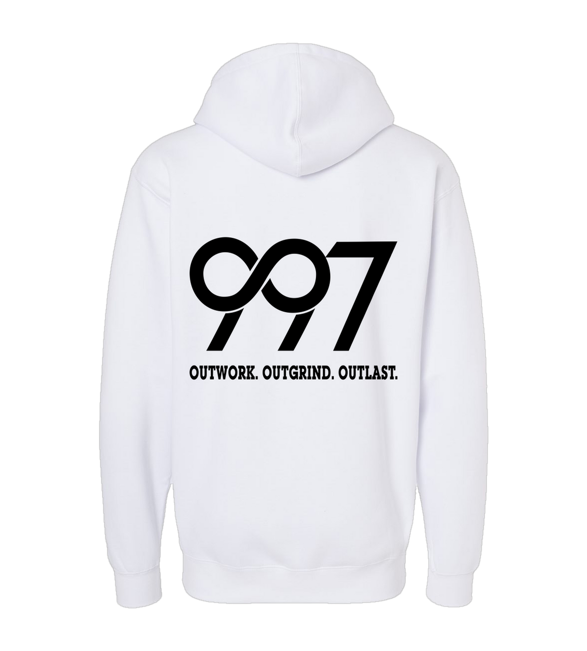 997 “Outwork. Outgrind. Outlast.” Motivational Hoodie