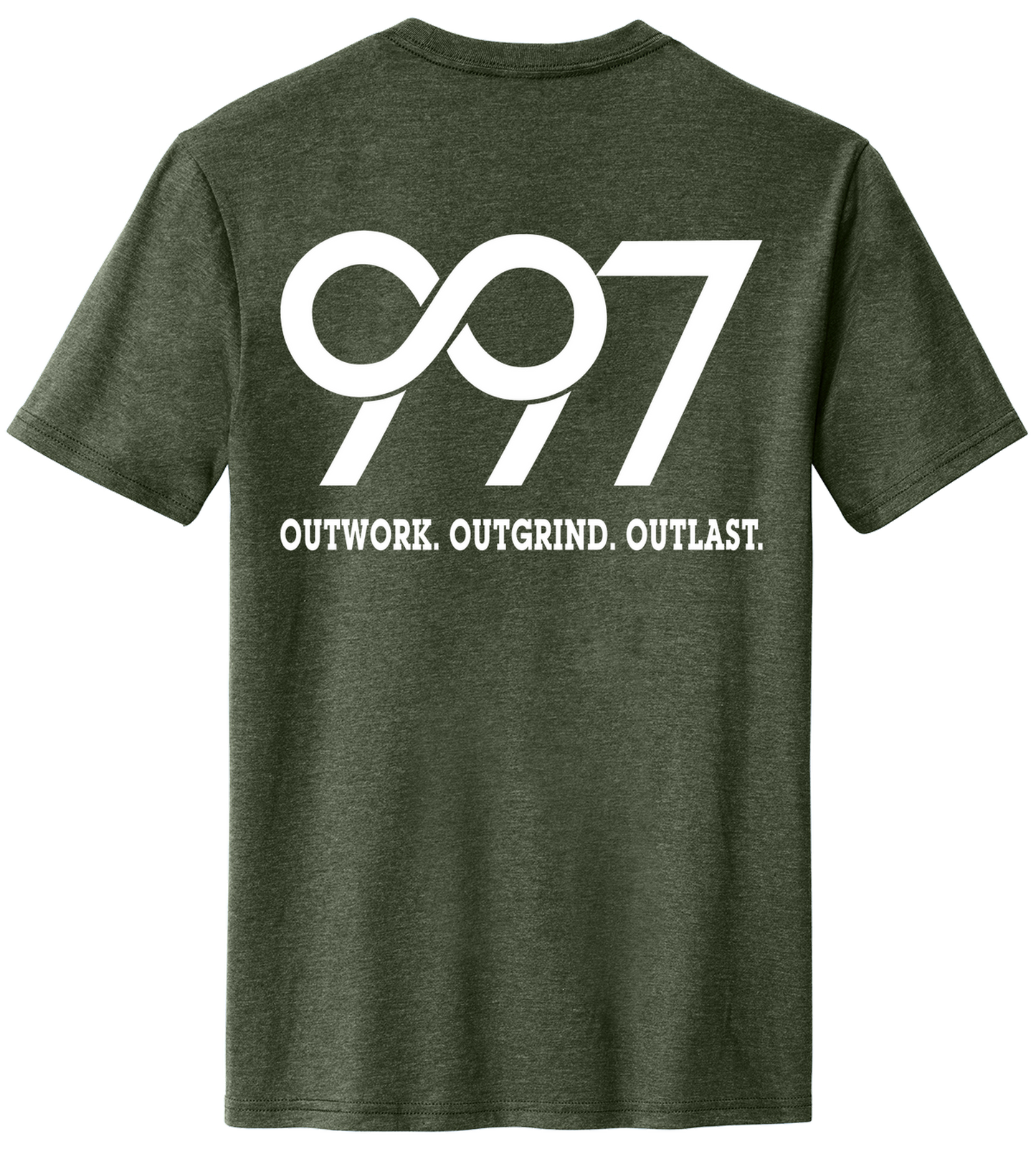 997 “Outwork. Outgrind. Outlast.” Motivational Tee